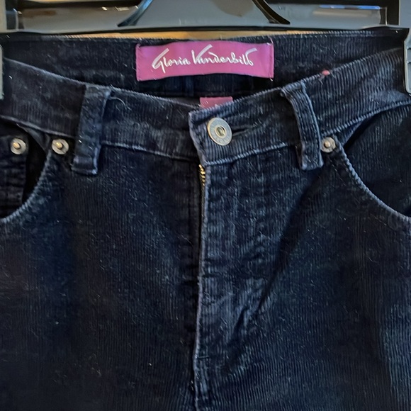 Gloria Vanderbilt - Corduroy Pants - Black - Size 8 - Picture 3 of 8